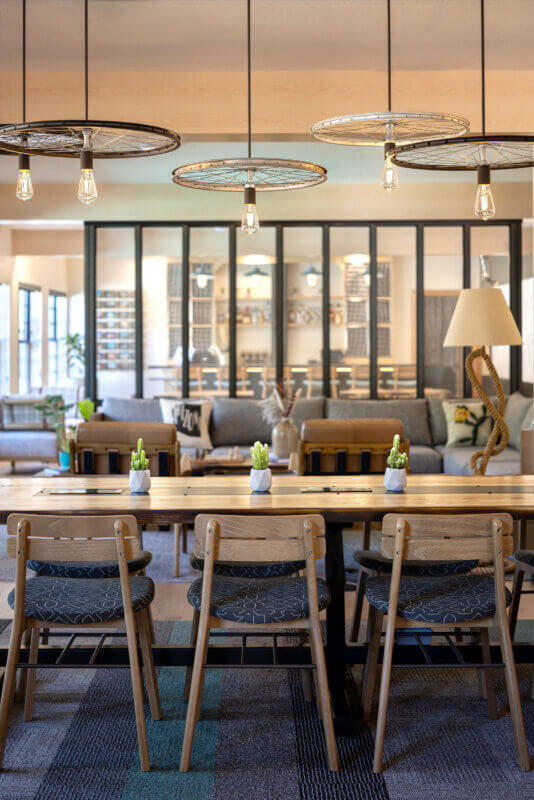 The Den restaurant seating area