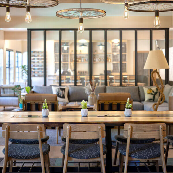 The Den restaurant seating area