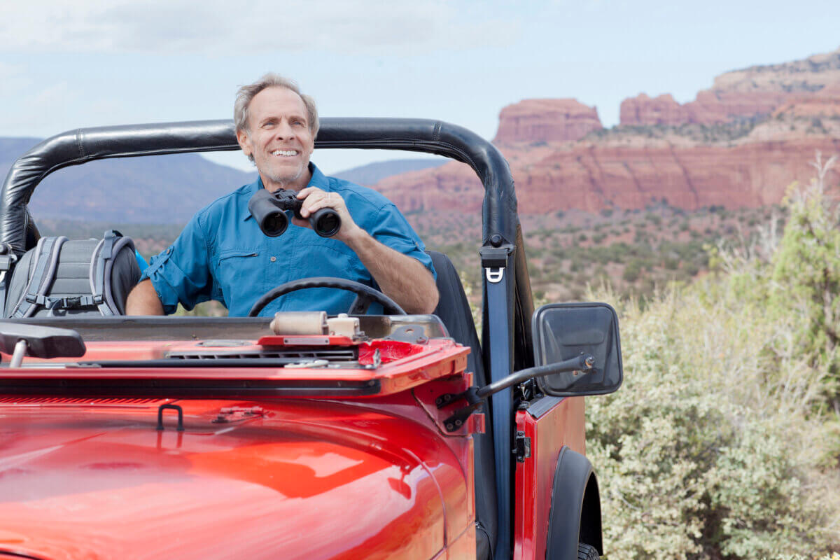 Man in 4x4 in Sedona